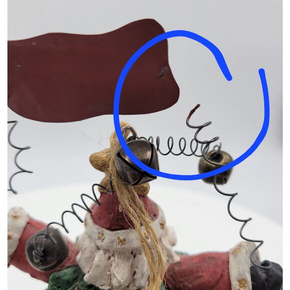 Vintage Santa Tree Christmas Ornament Santa Resin Table Top Holiday Decoration - Picture 10 of 10